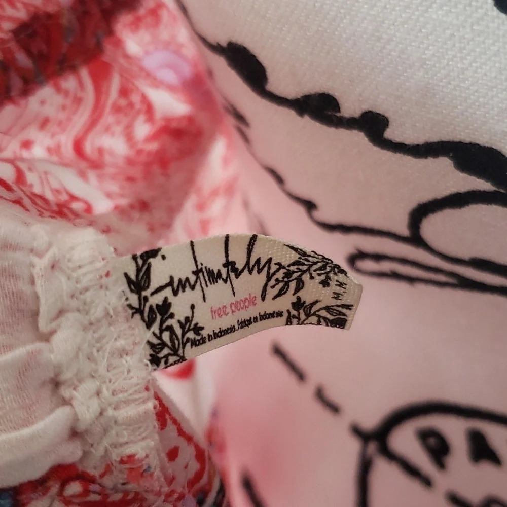 Free People Red and white intimately louche dress M - Picture 6 of 7